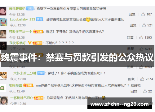 魏震事件：禁赛与罚款引发的公众热议